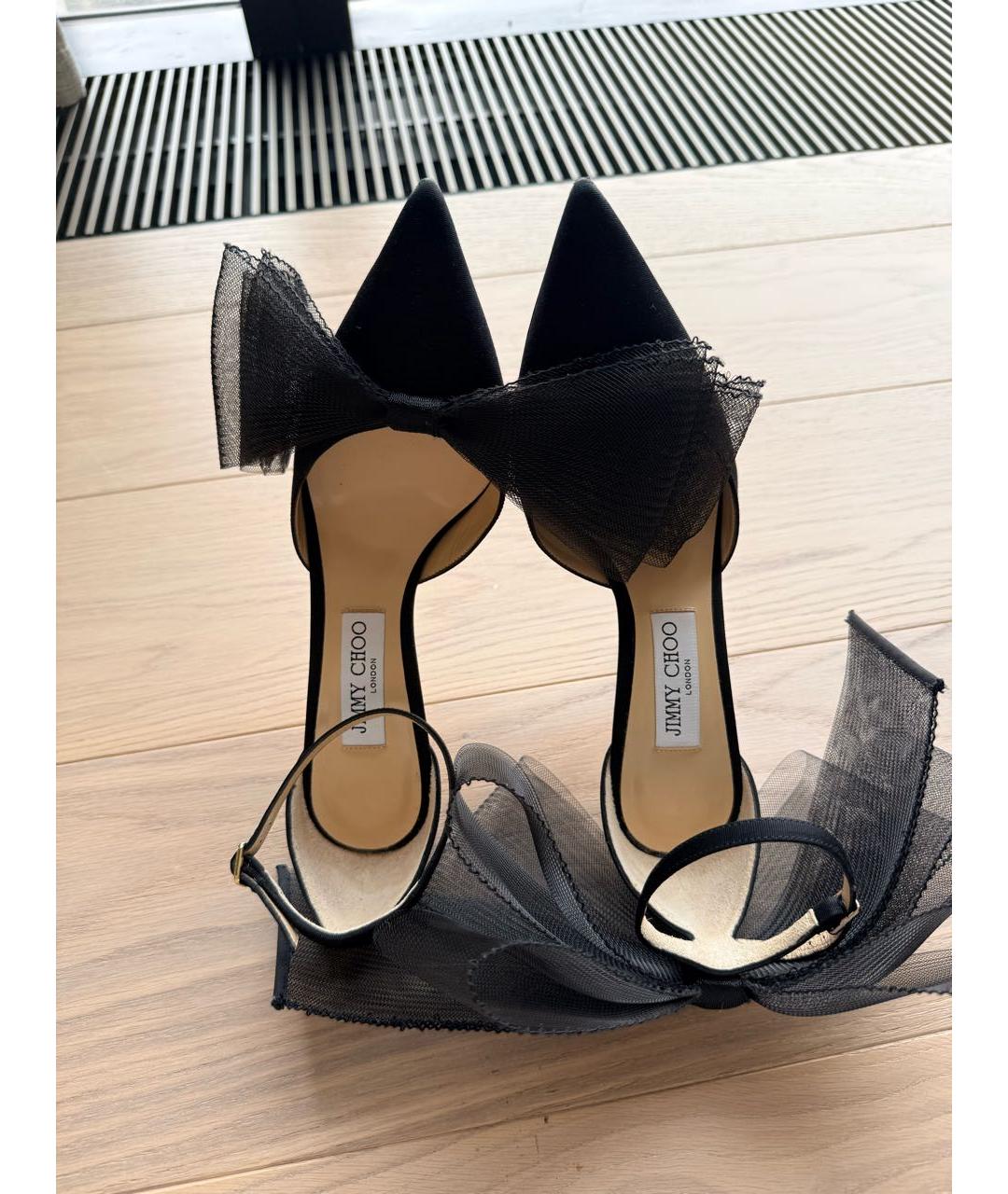 JIMMY CHOO Черные текстильные туфли, фото 3