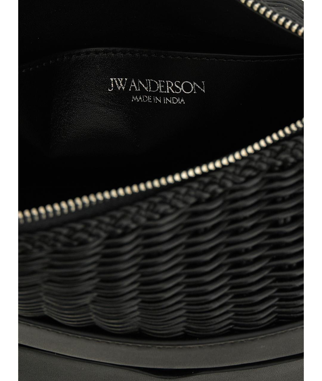 J.W.ANDERSON Черная кожаная сумка через плечо, фото 4
