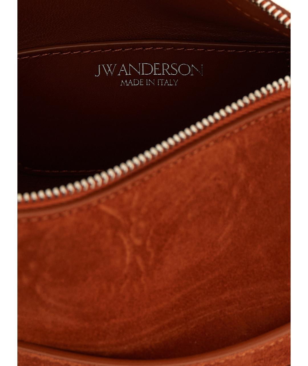 J.W.ANDERSON Коричневая замшевая сумка с короткими ручками, фото 4