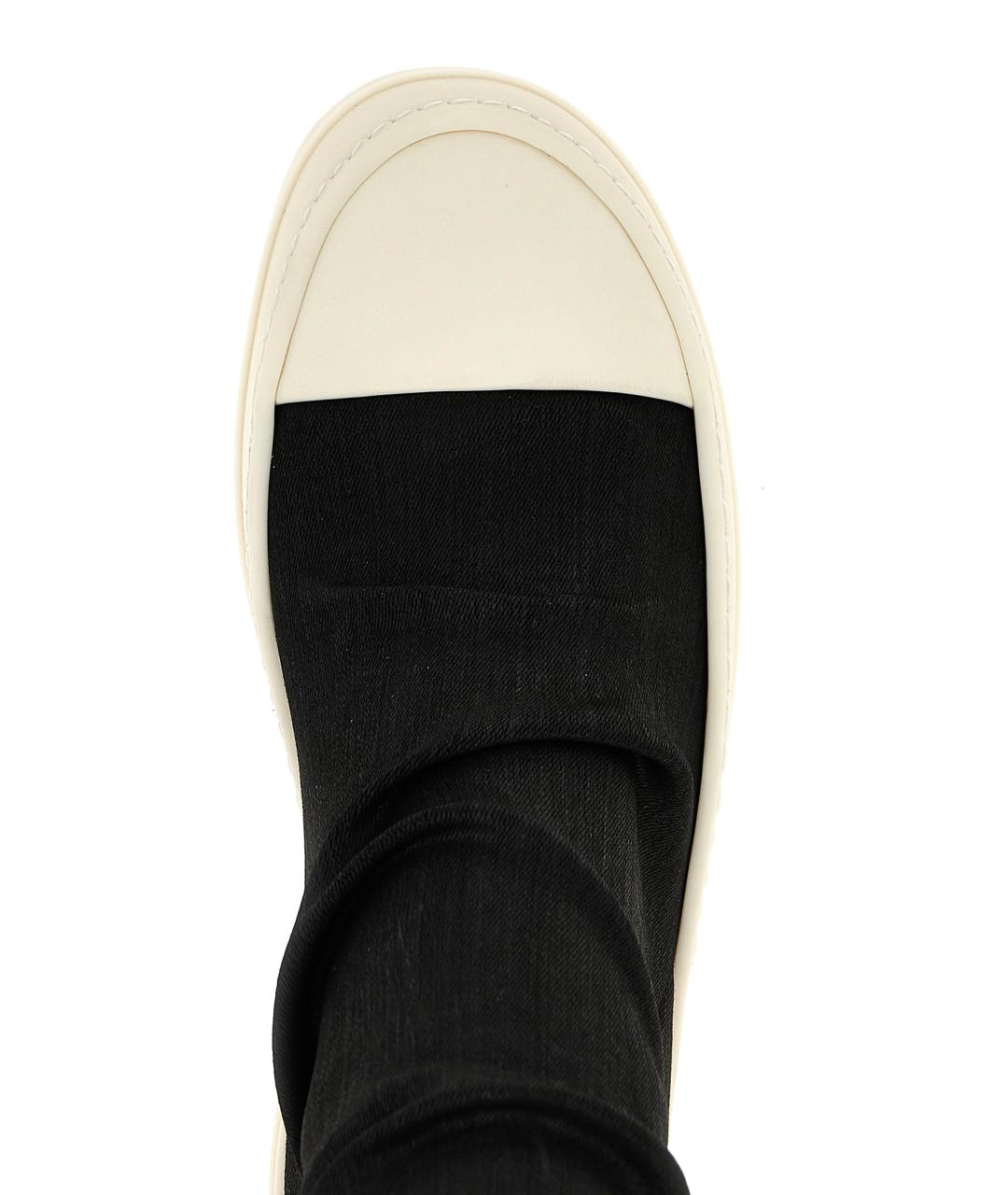 RICK OWENS DRKSHDW Черные текстильные ботинки, фото 4