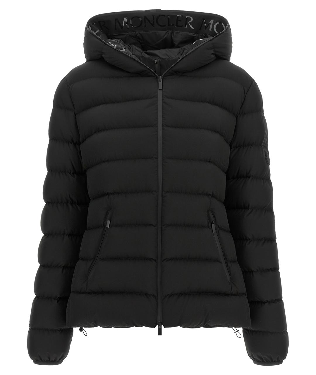 MONCLER Черный полиэстеровый пуховик, фото 1