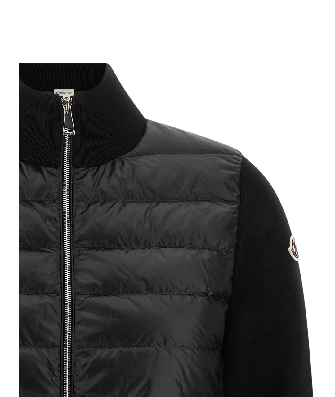 MONCLER Черная полиамидовая куртка, фото 3