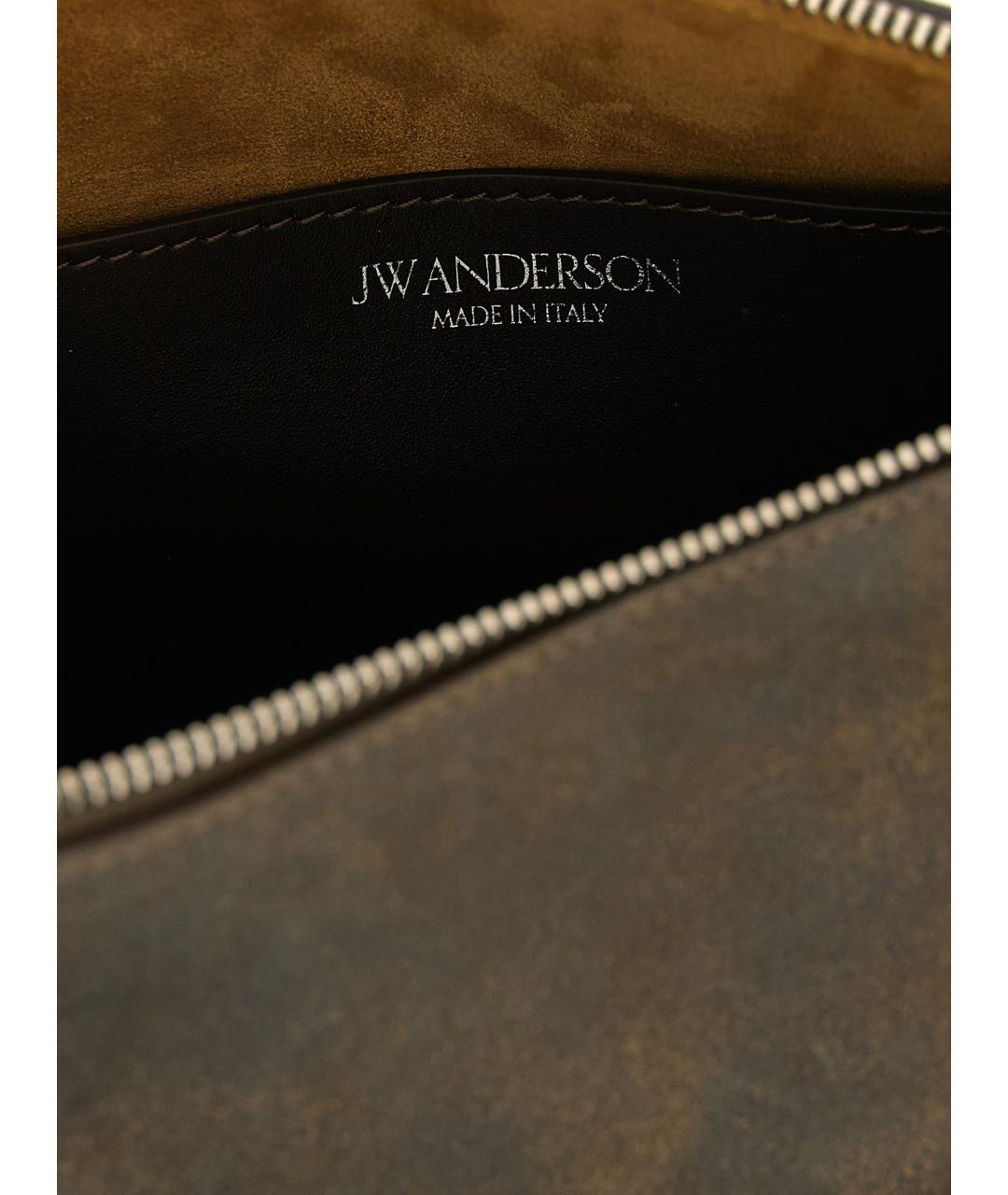 J.W.ANDERSON Коричневая кожаная сумка через плечо, фото 4