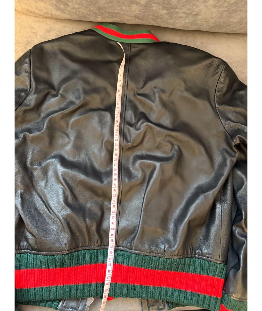 GUCCI Черная кожаная куртка, фото 8