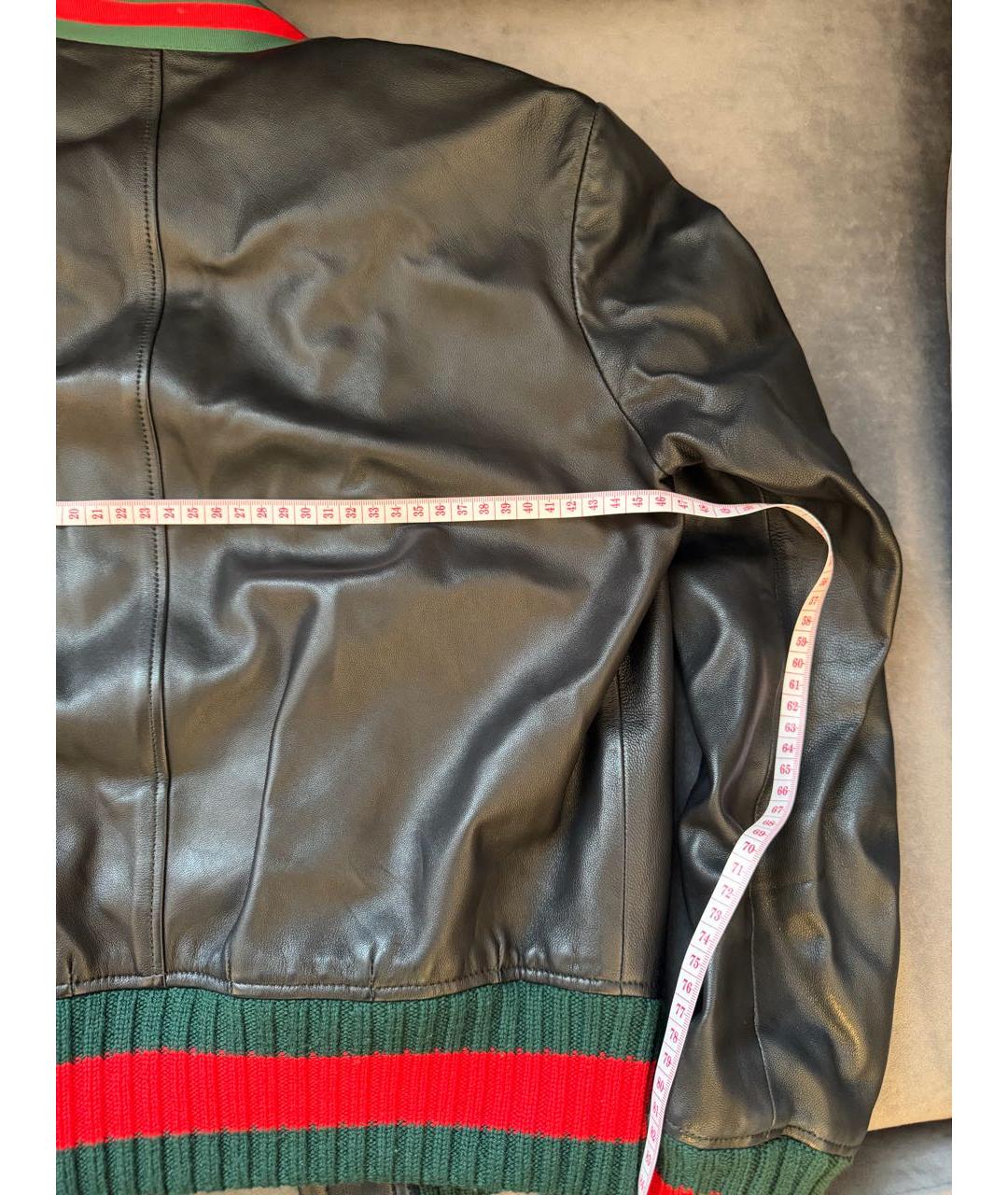 GUCCI Черная кожаная куртка, фото 7