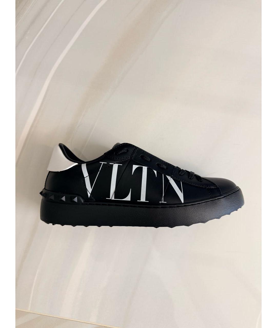 VALENTINO Черные кожаные кроссовки, фото 5