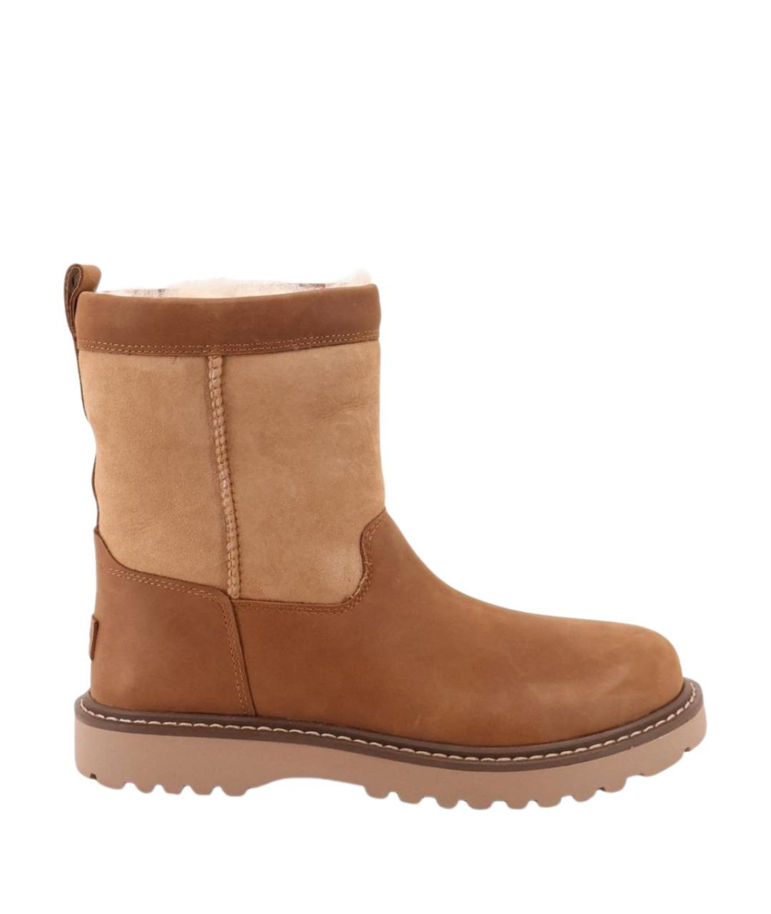 UGG Коричневые кожаные высокие ботинки, фото 1
