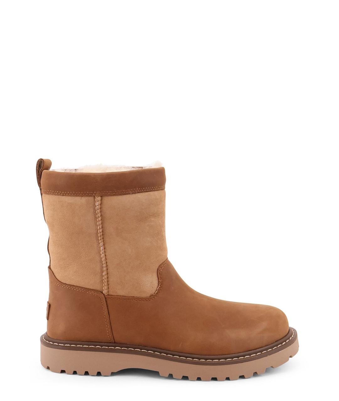 UGG Коричневые кожаные высокие ботинки, фото 5