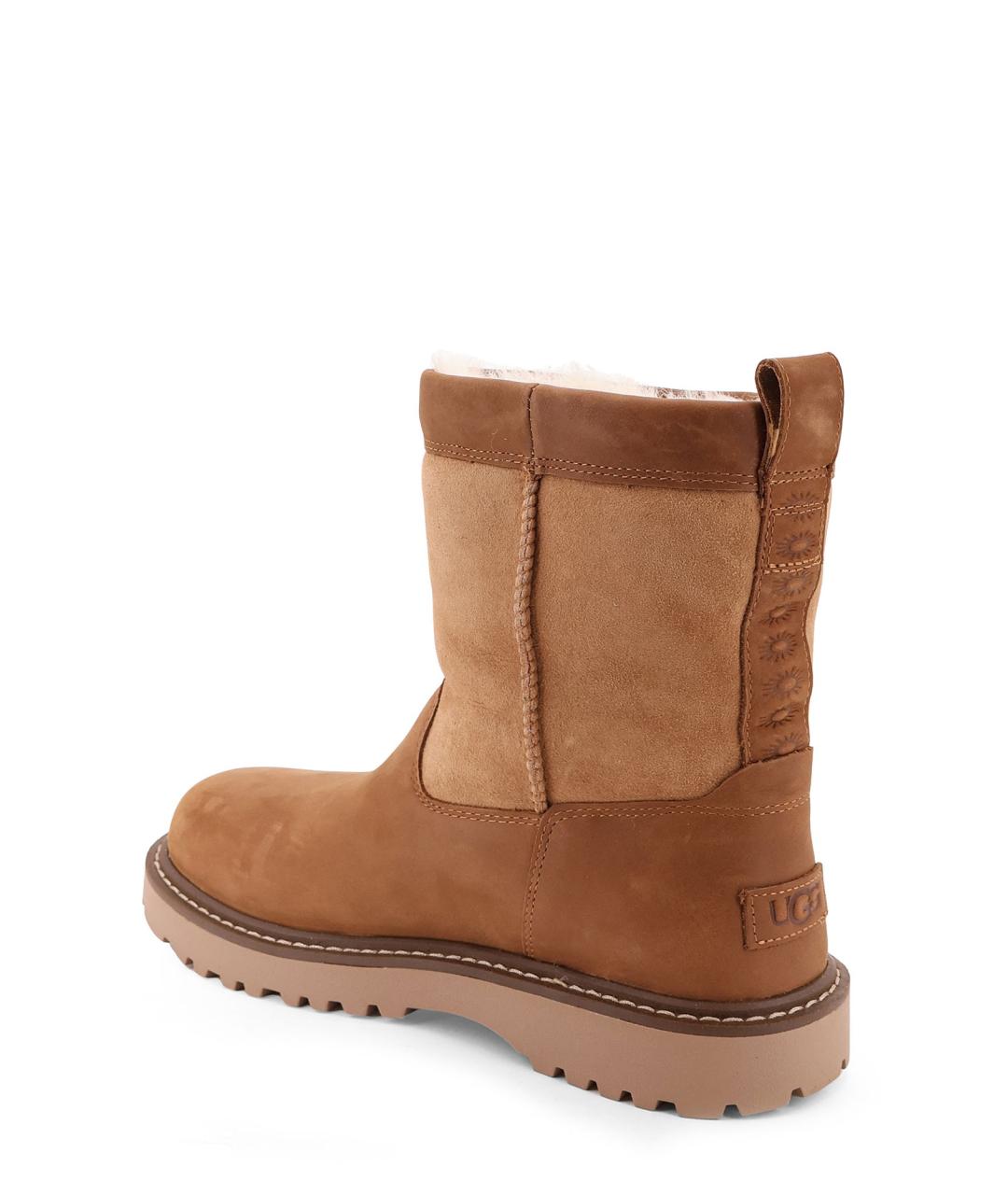 UGG Коричневые кожаные высокие ботинки, фото 3