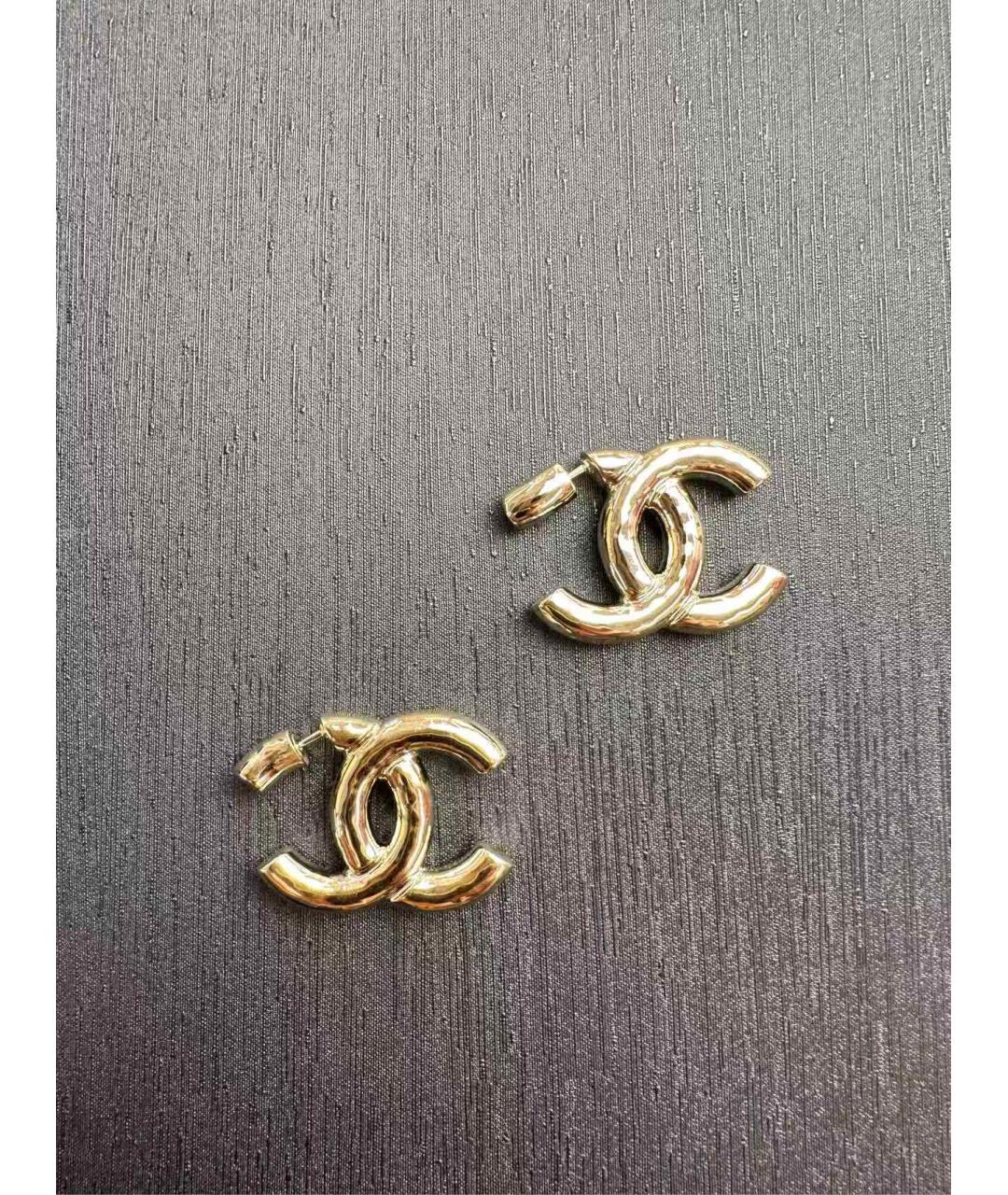 CHANEL Золотые серьги, фото 3
