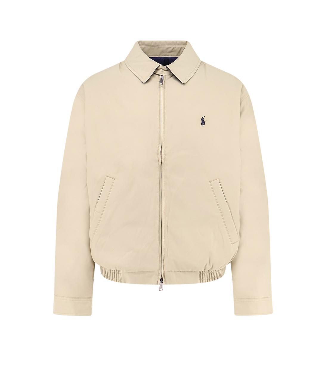 POLO RALPH LAUREN Бежевая полиэстеровая куртка, фото 4