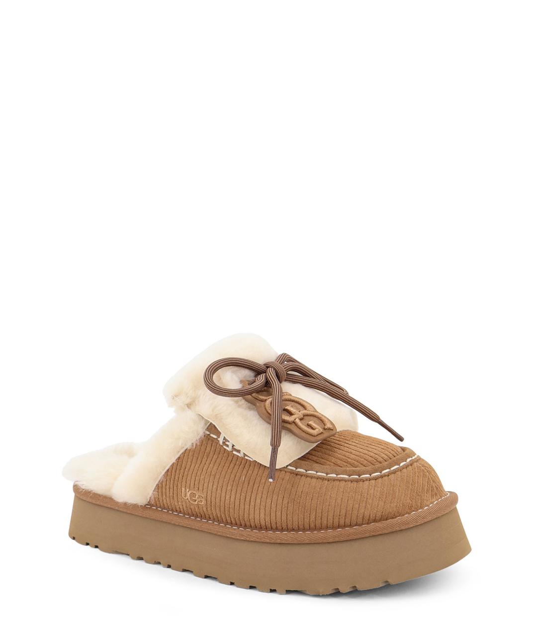 UGG Бежевые замшевые сабо, фото 2