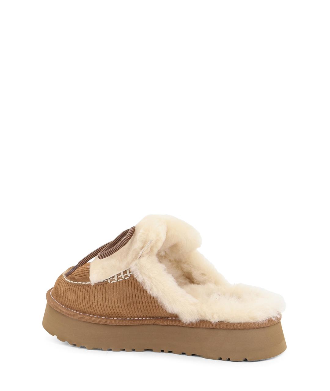 UGG Бежевые замшевые сабо, фото 3
