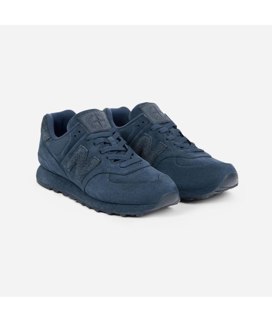 NEW BALANCE Темно-синие замшевые низкие кроссовки / кеды, фото 3