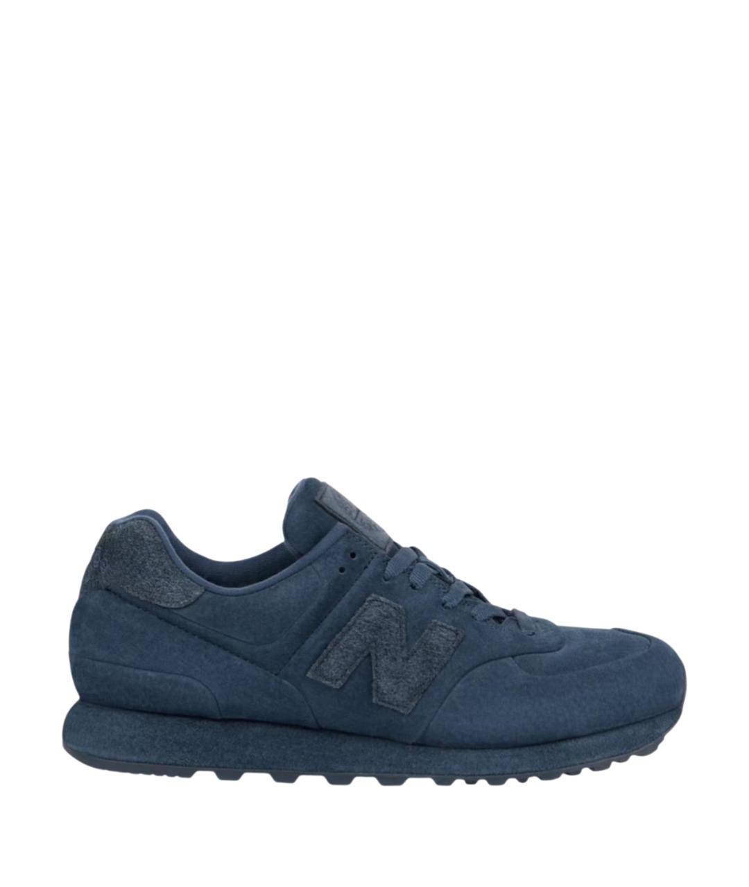NEW BALANCE Темно-синие замшевые низкие кроссовки / кеды, фото 1