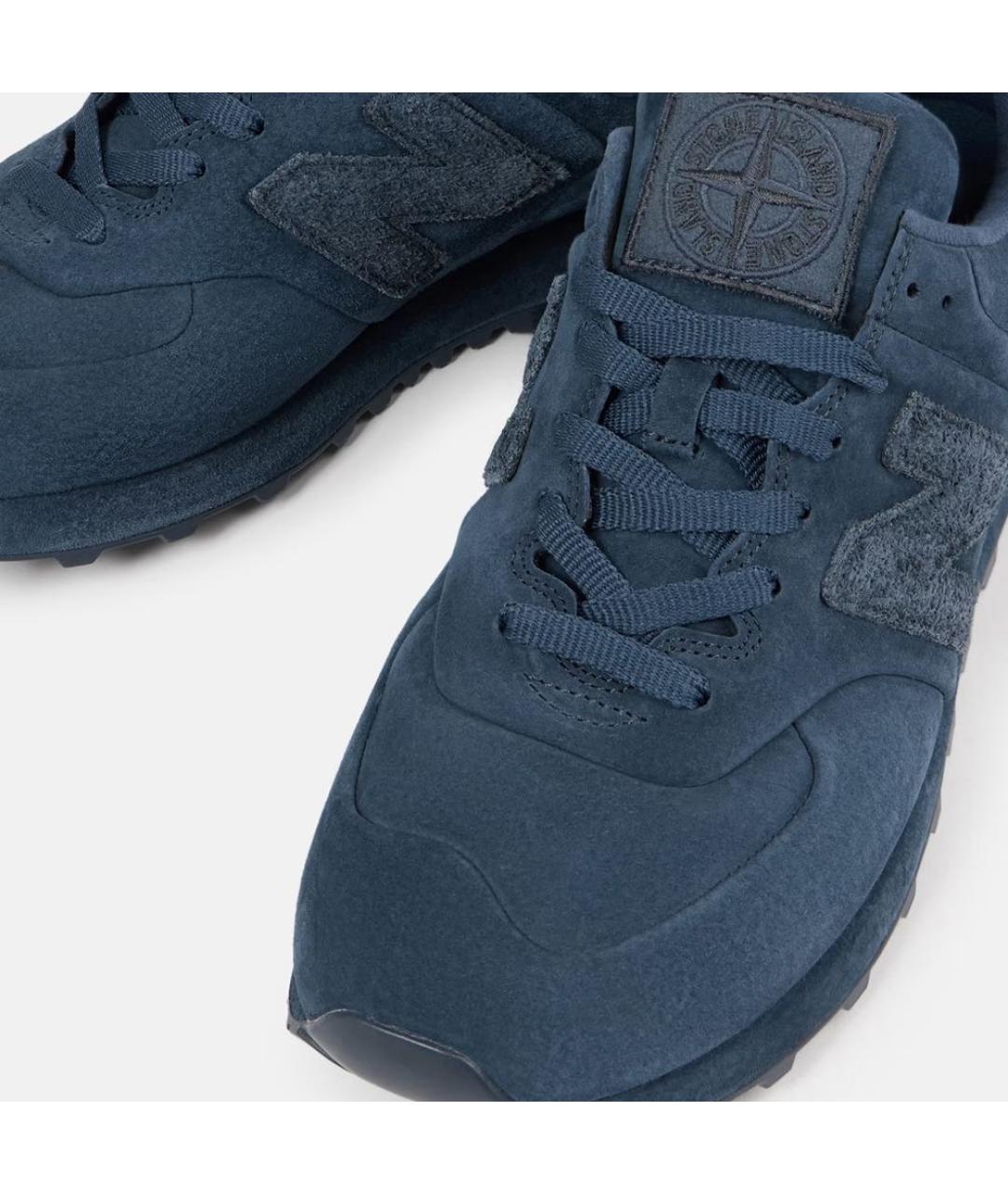 NEW BALANCE Темно-синие замшевые низкие кроссовки / кеды, фото 4