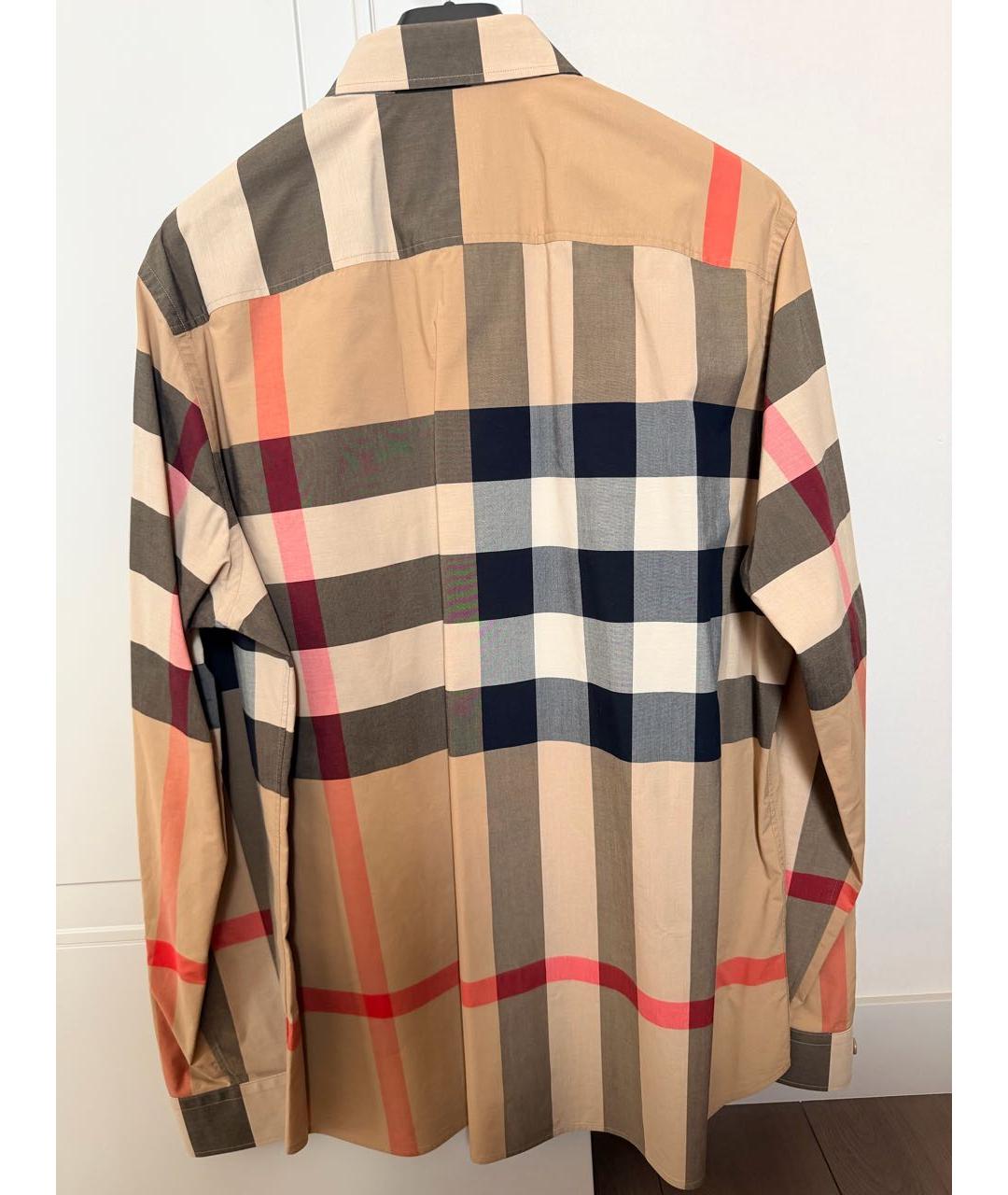 BURBERRY Бежевая хлопковая кэжуал рубашка, фото 2