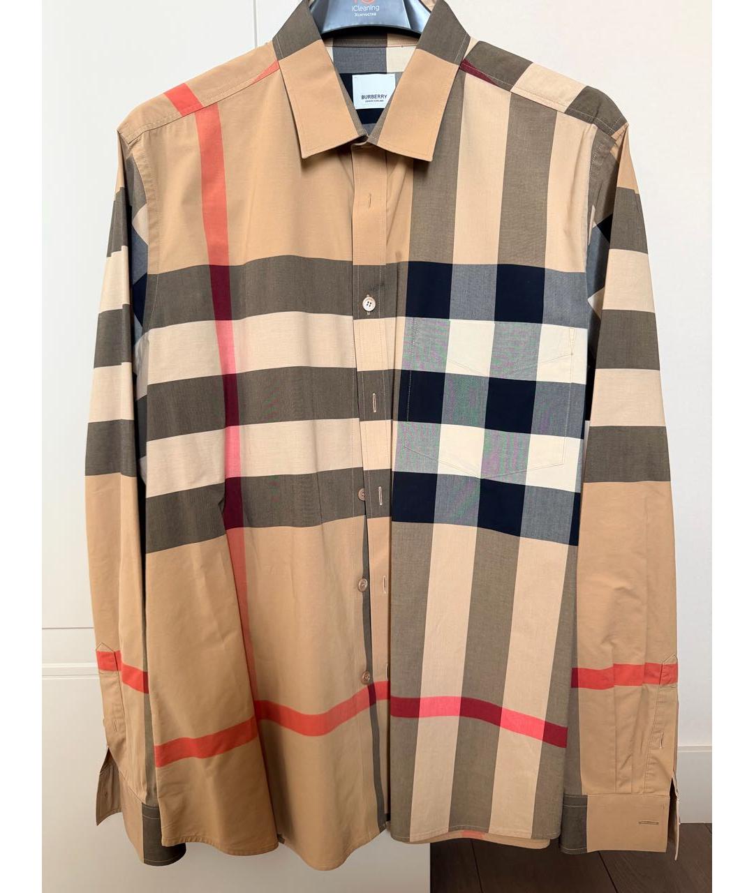 BURBERRY Бежевая хлопковая кэжуал рубашка, фото 8
