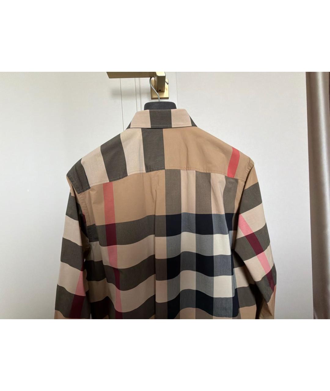 BURBERRY Бежевая хлопковая кэжуал рубашка, фото 3