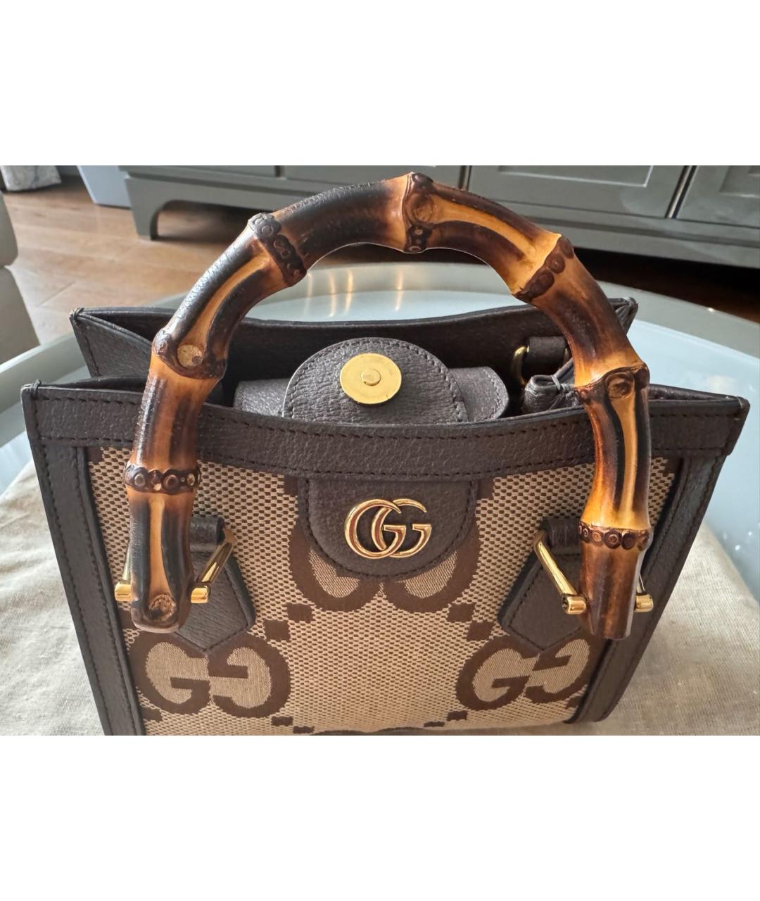 GUCCI Коричневая сумка с короткими ручками, фото 2