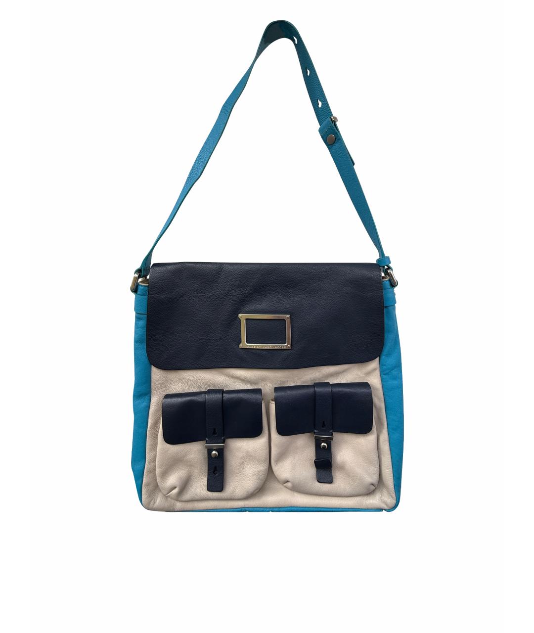 MARC BY MARC JACOBS Голубая кожаная сумка с короткими ручками, фото 1