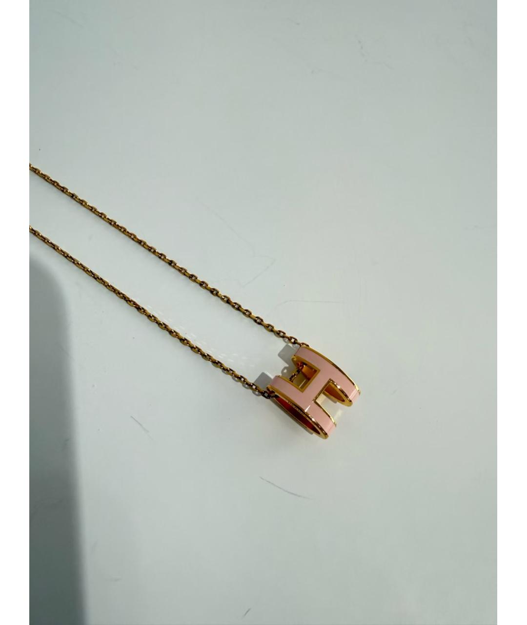 HERMES Розовое колье, фото 3