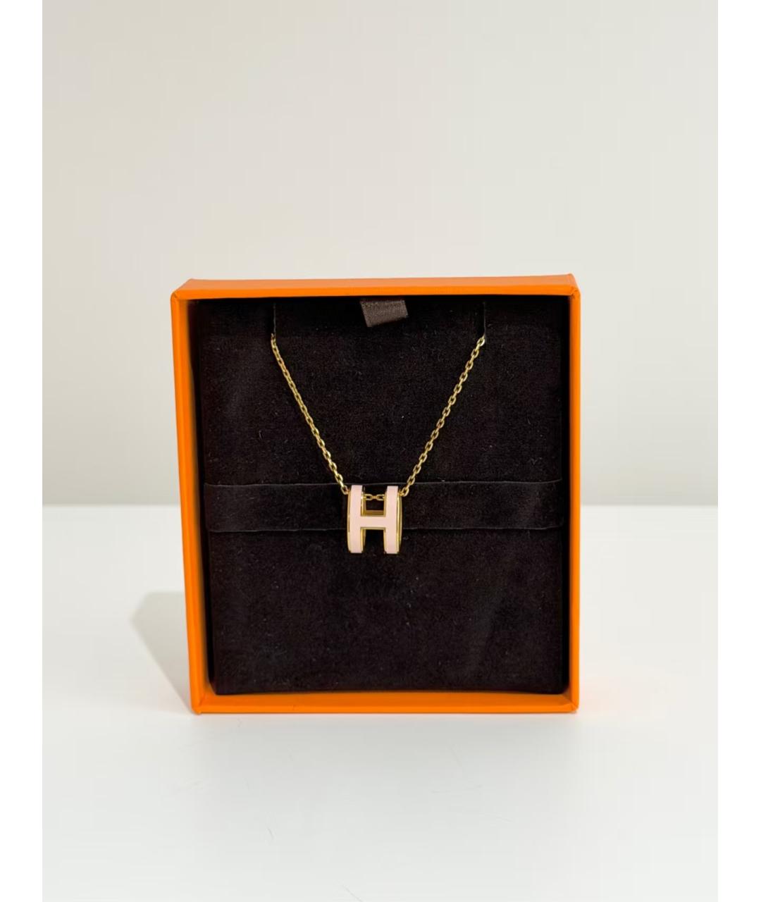 HERMES Розовое колье, фото 4