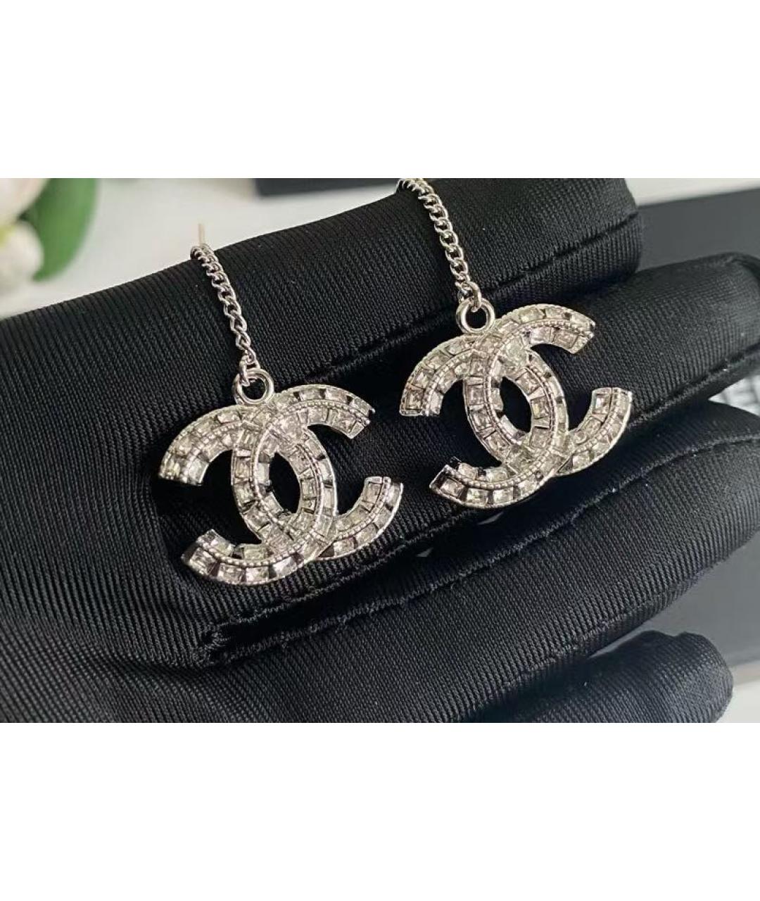 CHANEL Серебряные серьги, фото 3