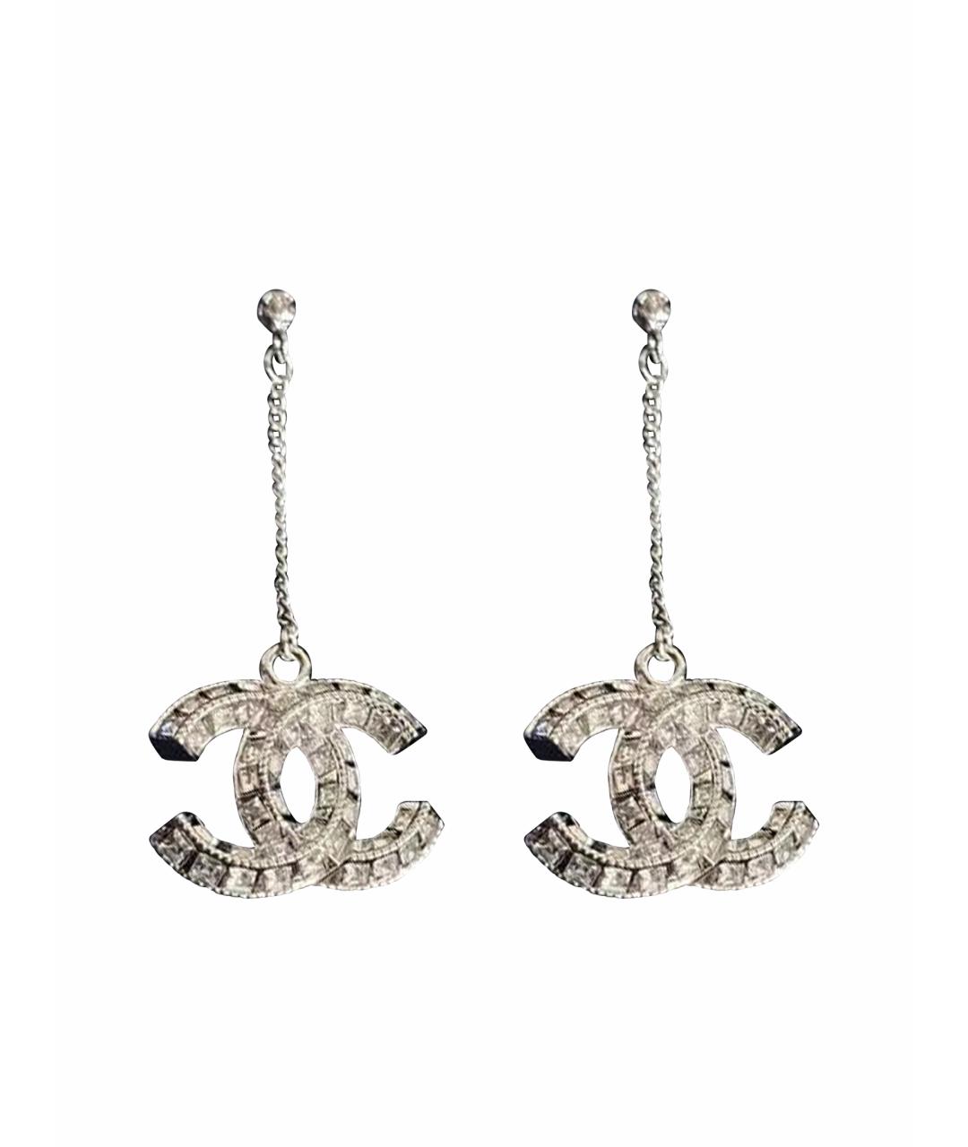 CHANEL Серебряные серьги, фото 1
