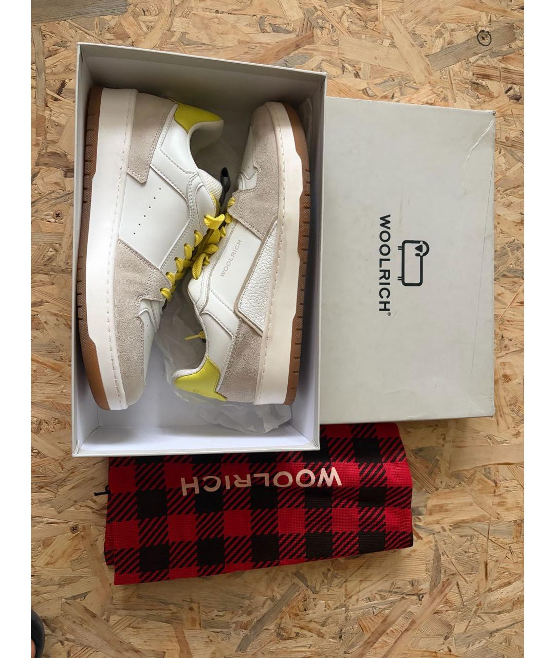 WOOLRICH Белые кожаные кроссовки, фото 4