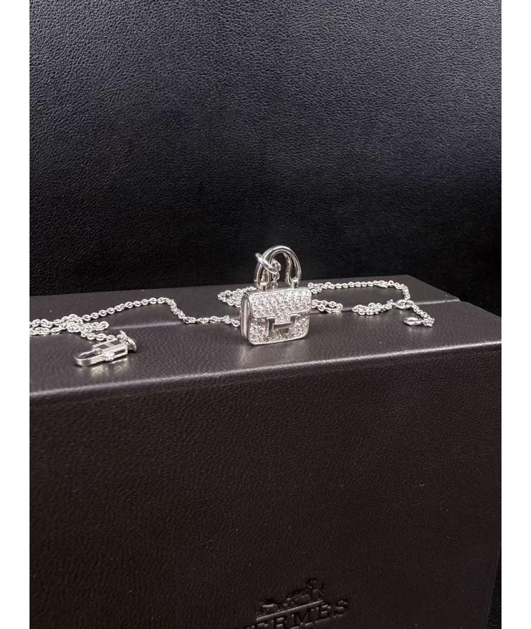 HERMES Серебряная подвеска из белого золота, фото 3