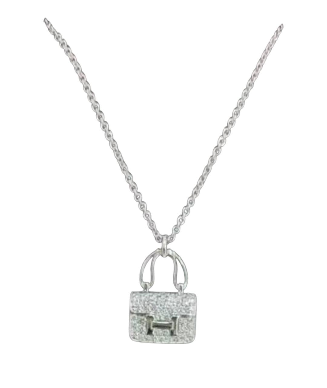 HERMES Серебряная подвеска из белого золота, фото 1