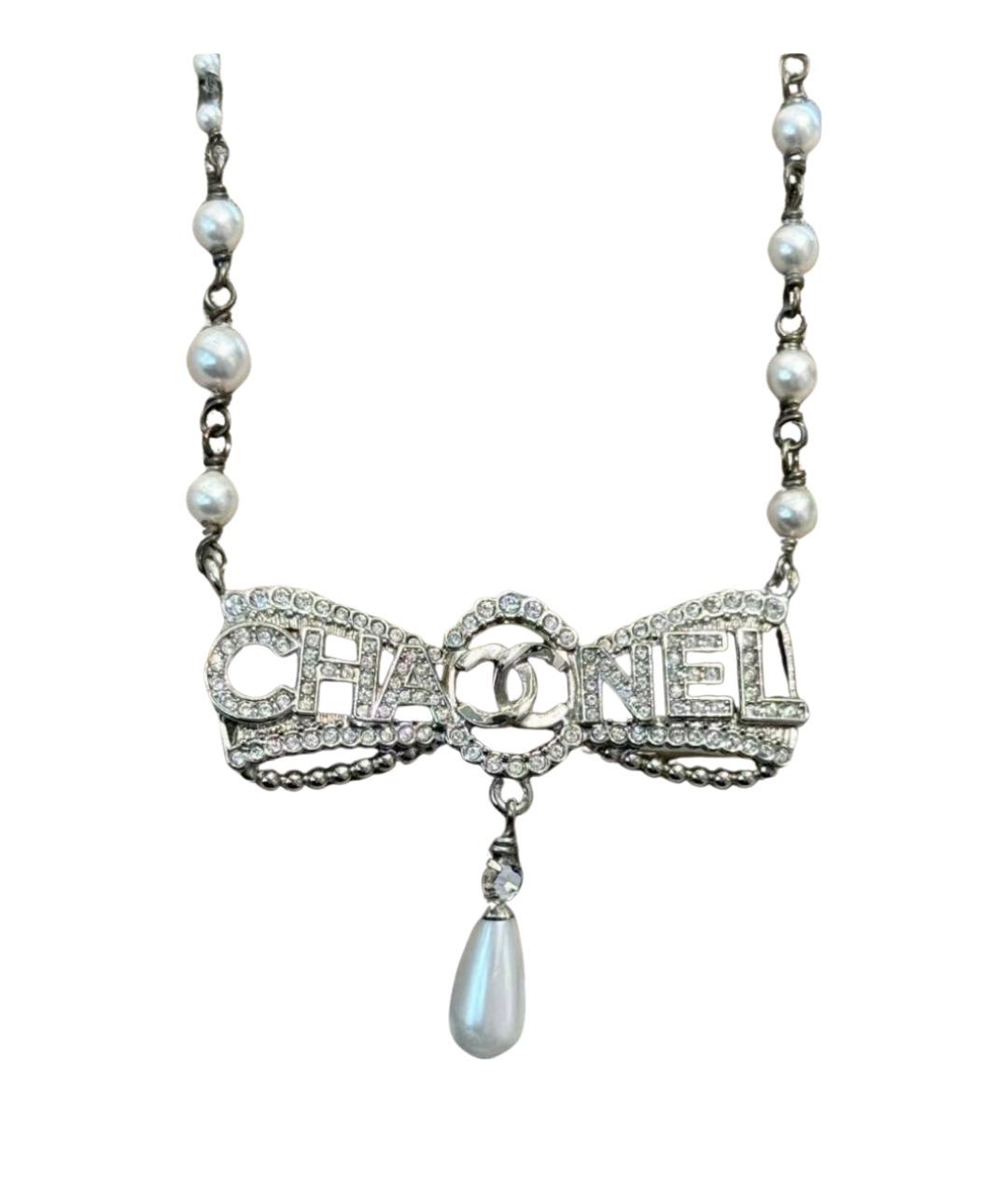 CHANEL Серебряное металлическое колье, фото 1
