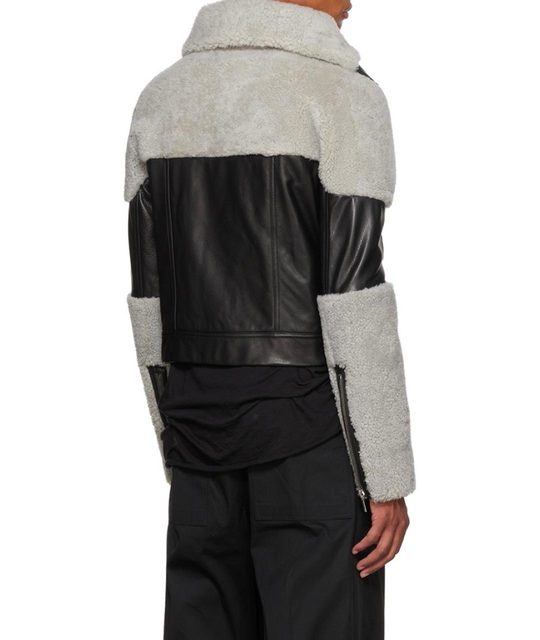 RICK OWENS Черная кожаная куртка, фото 8