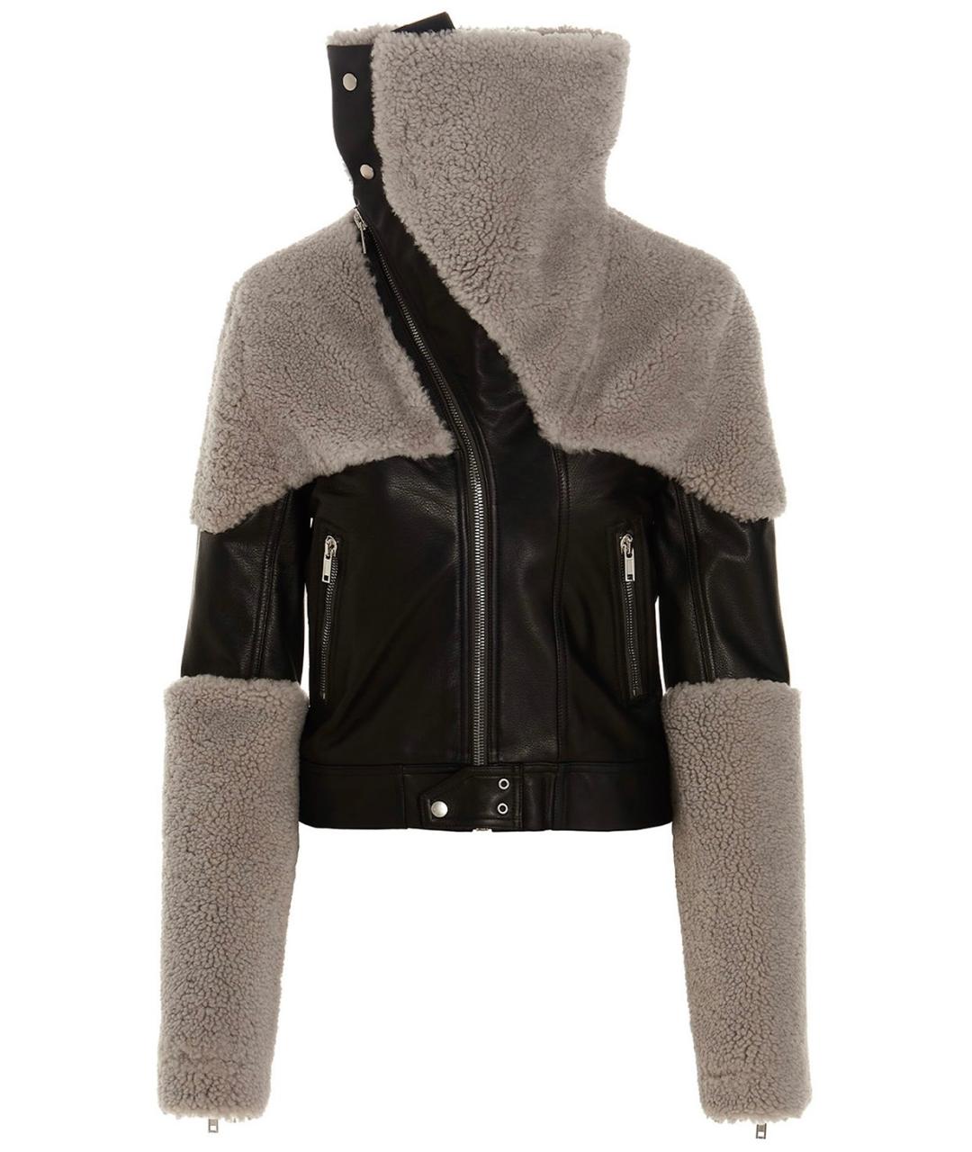 RICK OWENS Черная кожаная куртка, фото 9