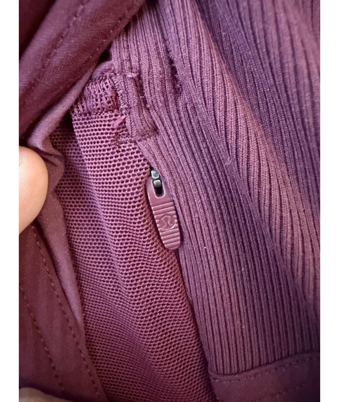 Lululemon Бордовые нейлоновые спортивные брюки и шорты, фото 5