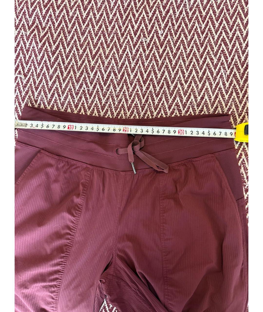 Lululemon Бордовые нейлоновые спортивные брюки и шорты, фото 8