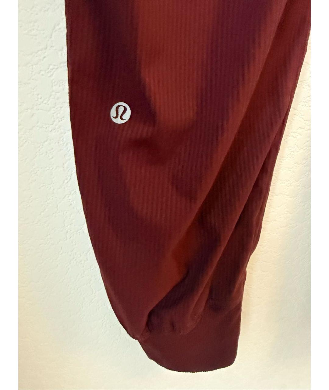 Lululemon Бордовые нейлоновые спортивные брюки и шорты, фото 6
