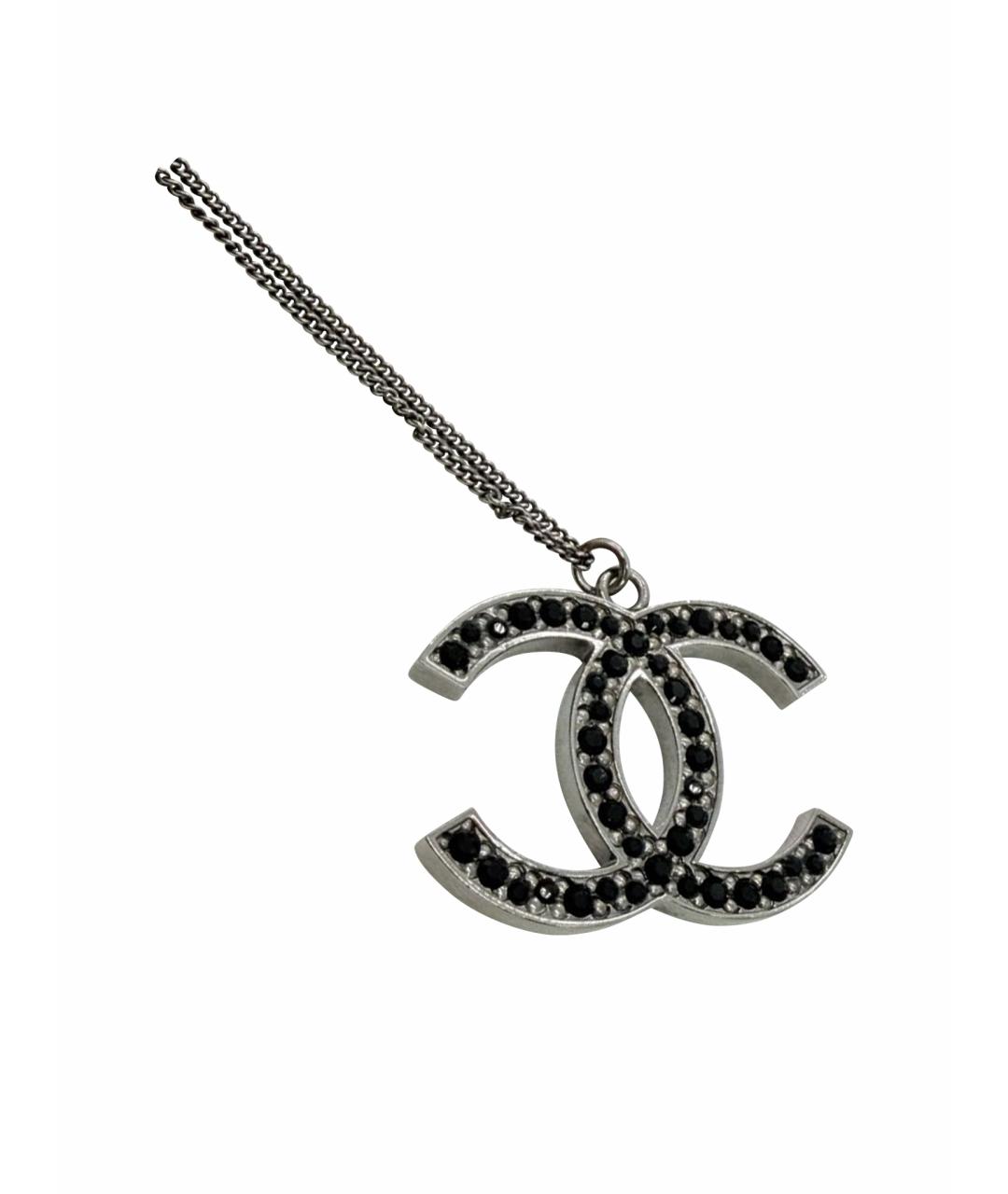 CHANEL Черная металлическая подвеска, фото 1