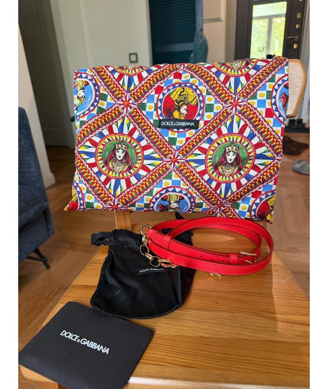 DOLCE&GABBANA Мульти кожаная сумка с короткими ручками, фото 2