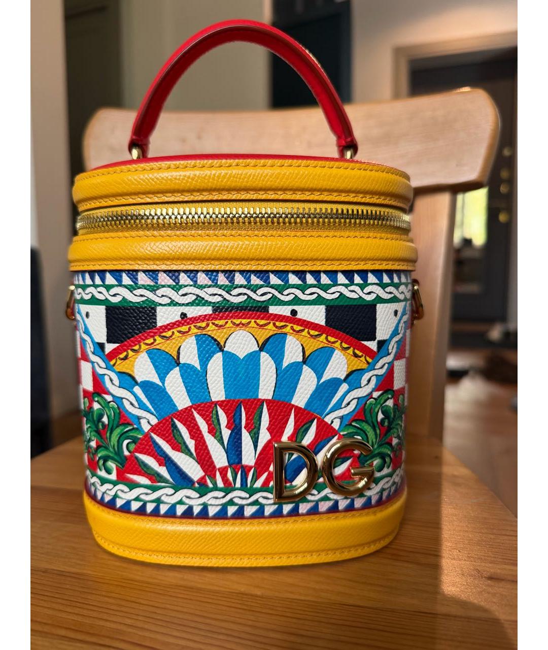 DOLCE&GABBANA Мульти кожаная сумка с короткими ручками, фото 5