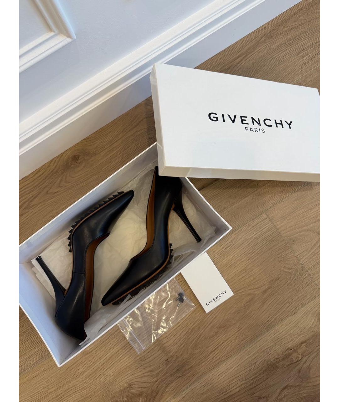 GIVENCHY Черные кожаные туфли, фото 5
