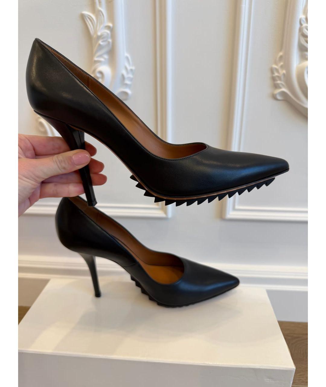 GIVENCHY Черные кожаные туфли, фото 4