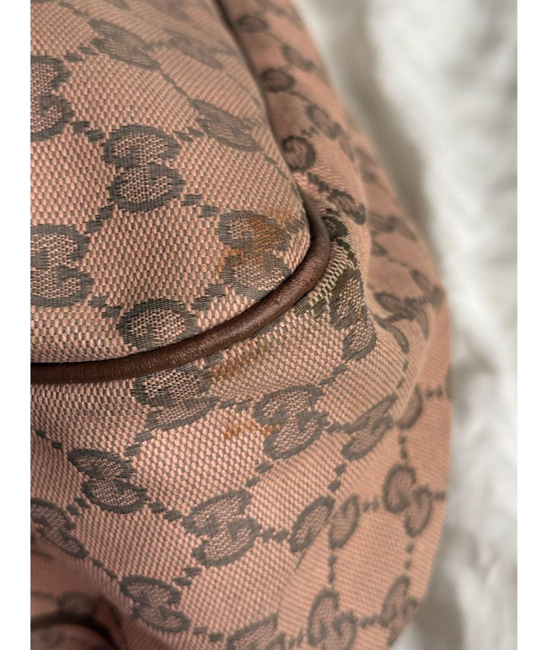 GUCCI Бежевая тканевая сумка тоут, фото 8