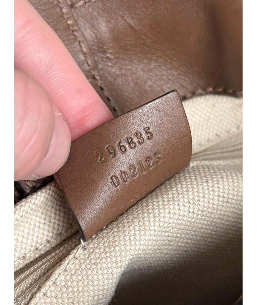 GUCCI Бежевая тканевая сумка тоут, фото 6