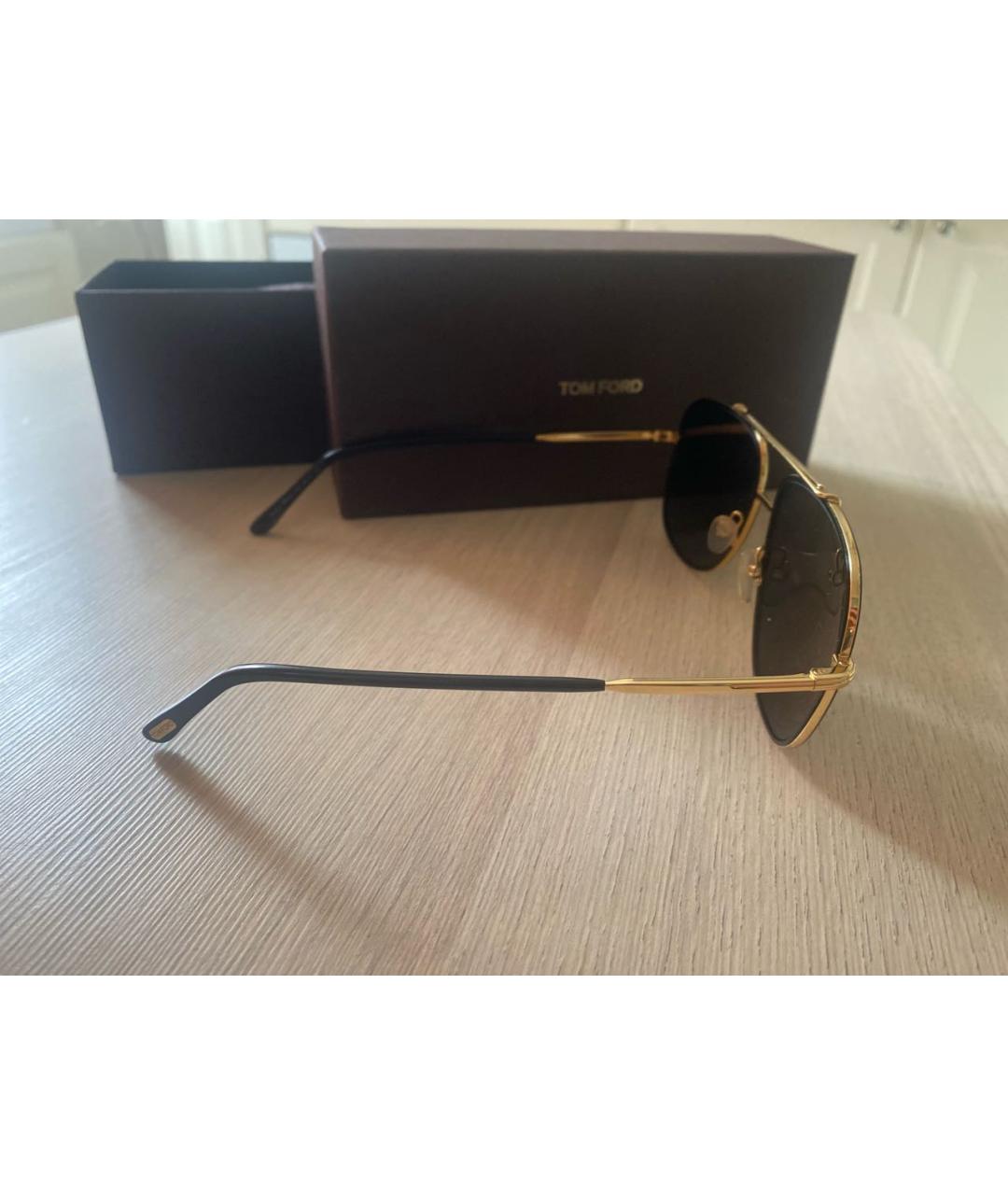 TOM FORD Черные металлические солнцезащитные очки, фото 2