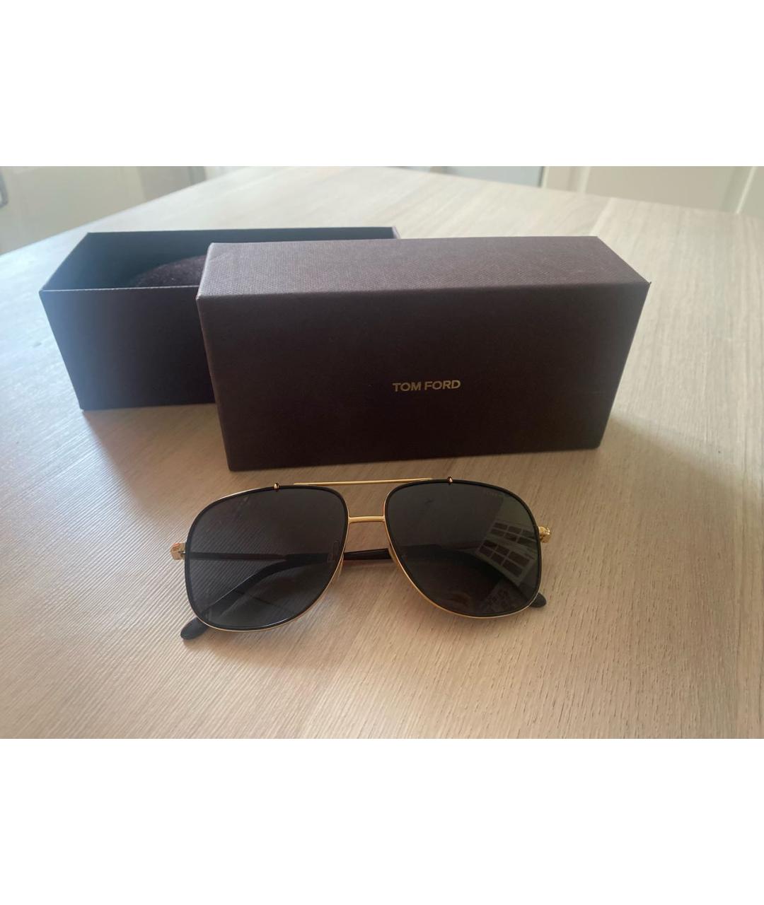 TOM FORD Черные металлические солнцезащитные очки, фото 5