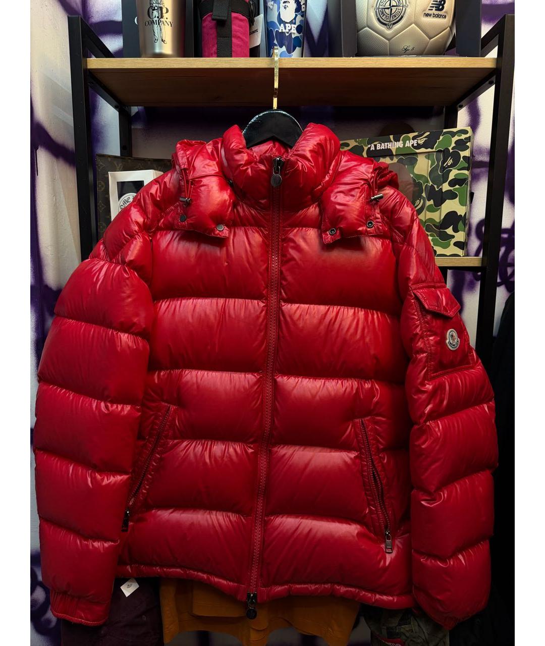 MONCLER Красный пуховик, фото 6