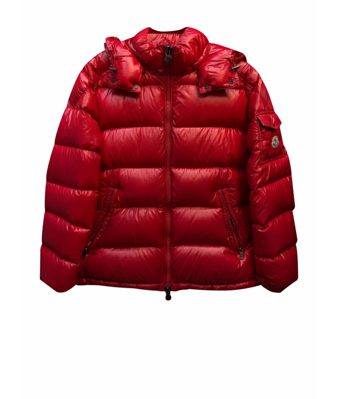 MONCLER Красный пуховик, фото 1