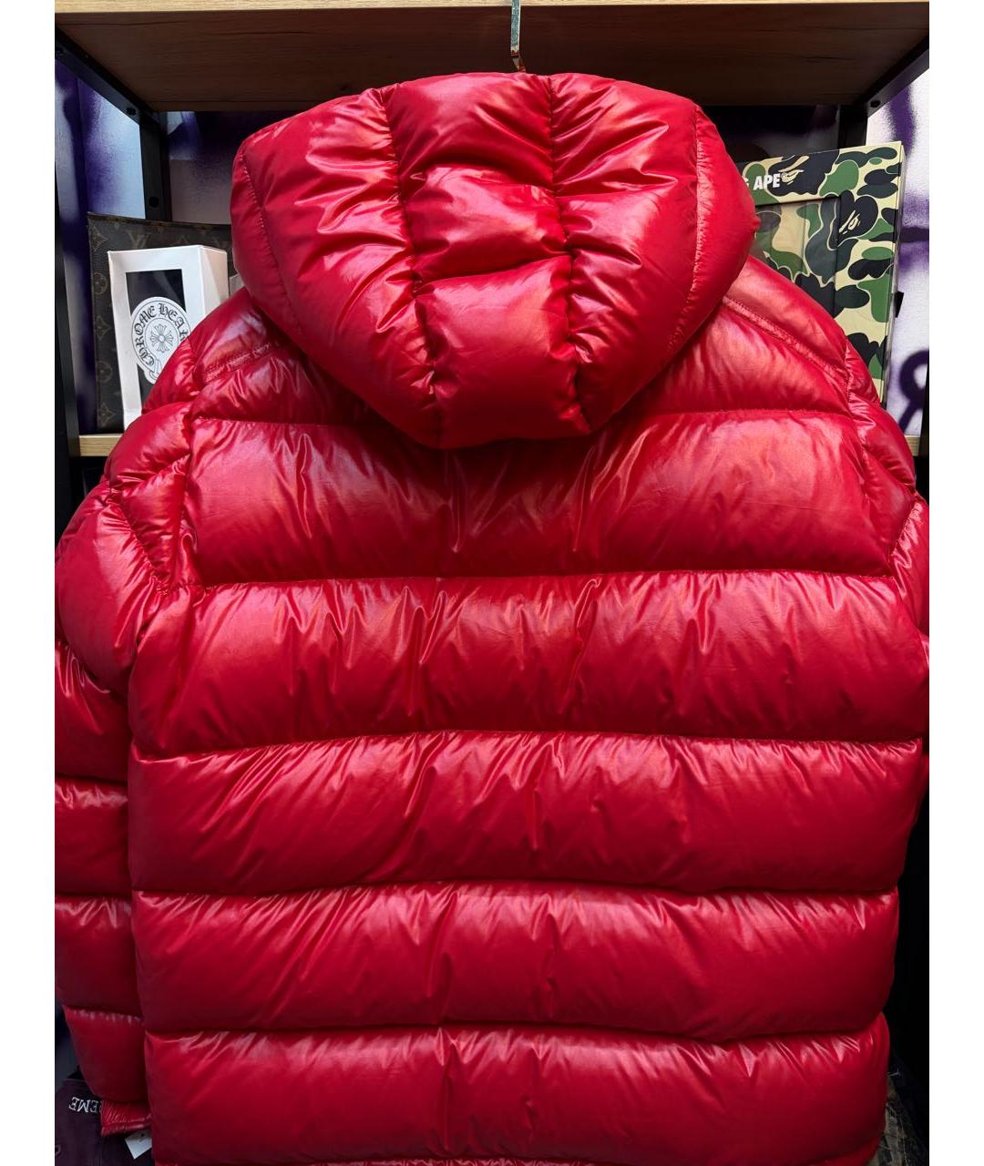 MONCLER Красный пуховик, фото 2